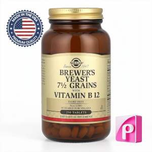 Solgar Brewers Yeast 7.5 Grains 500mg with Vitamin B12 Energy Support 250 Tablets