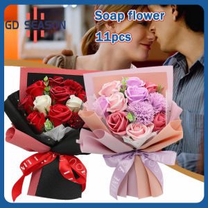 Artificial Rose flowers Bouquet Wedding Decoration Room Party Decor Carnation Soap Flower Valentines Day Gift