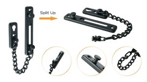 Stainless Steel Chain Door Lock Chain Door Guard with Spring Anti-Theft Press Lock for Door and Home Security