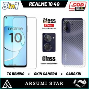 PROMO PAKET 3 IN1 TEMPERED GLASS CERAMIC MATTE ANTI SPY REALME 10 4G TG ANTI GORES CERAMIC MATTE ANTI SPY + SKIN CAMERA LENS + SKIN CARBON 3D