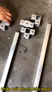 25x25mm Galvanized Steel Square Tube Tee Connector Shelf Stable Fixing Accessory
