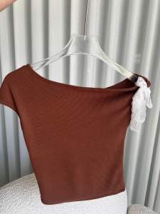 Classic crop เสื้อครอปผูกโบว์