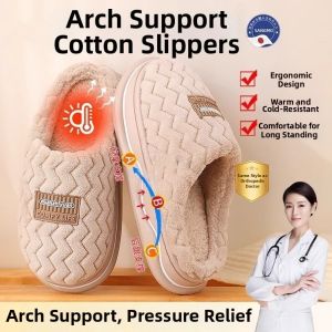 Flat Feet Support Cotton Slippers Plantar Fasciitis Heel Pain