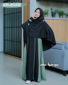 Gamis Andini Aku Karissa terbaru one set khimar syari modis busana Muslim terkini