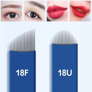 50/100Pcs Microblading Needles 0.2mm PMU Tattoo Needles Permanent Makeup Blade & Eyebrow Blades for Tattoo Supplies