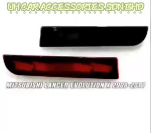 Mitsubishi Lancer Evolution X 2008 - 2017 Dragon Scale Rear Bumper Reflector With Signal Running ( 3 In 1 Function )