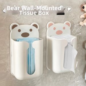 No Drill Wall-Mounted Cartoon Tissue Box