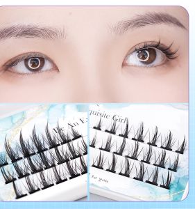 Dây Lông Mi Dày Màu Tròn Hoạt Hình Dễ Thương Dây Lông Mi Giả Chia Thành Nhiều Mảnh Dây Lông Mi Giả Đơn Lông Mi Dày