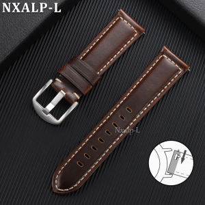 Oil Wax Cowhide Strap 18 20mm 22mm 24mm 26mm Genuine Leather Watch Band for Panerai for Omega Smartwatch Bracelet Quick Release