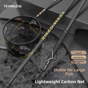 Ultra-Light Ultra-Hard Carbon Fishing Net Set Retriever Large Fish Net Extendable Reel-Free Fishing Gear Outdoor Camping Travel Supplies