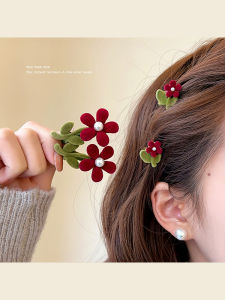 Princess Half-Tied Flower Bow Hair Clip Small Butterfly Knotty Hairpin for Women Fashionable Hair Accessory from Japan and South Korea