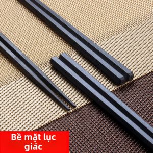 Đũa Nhật Đỉnh Sushi Thiết Kế Lục Giác và xoắn 10 Cặp
