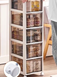 Thickened Plastic Large Capacity Transparent Removable Drawer Storage Cabinet Snack Books Office Supplies Sundries