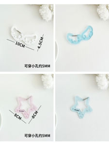 Original Glitter Wings Star Climbing Buckle Acrylic Keychain Korean Style Bag Decorative Buckle Fashionable Accessory