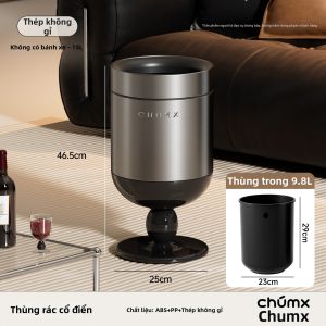 CHUMX | Thùng Rác Di Động Kiểu Cổ Điển cho Phòng Khách và Phòng Ngủ