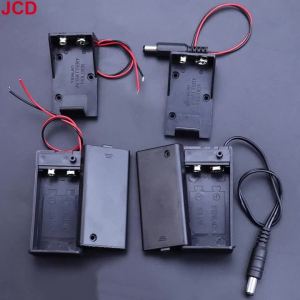 JCD 1pcs 9V Battery Holder Battery Box With Cover And ON/OFF Switch With Cable And DC Head 9V DIY Battery Storage Case