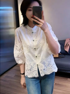 New Chinese Style Summer Blouse 3/4 Sleeve