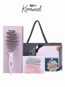 KRRAMEL | Gift Boar Bristle Comb Pink