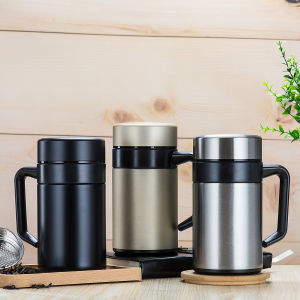 Handle Stainless Vacuum Thermal Cup with Tea Strainer Business Travel Gift