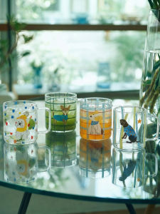 LOTUS BLUE | Aesthetic Glass Drinking Cup