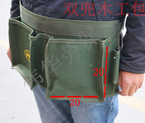 Belt Type Double Pocket Woodworking Bag Nail Bag Canvas Waist Bag Decoration Special Multi-Functional Kit Thickened Canvas

