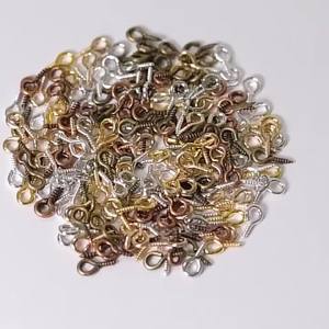 300-900pcs Small Tiny Mini Eye Pins Eyepins Hooks Eyelets Threaded Gold Silver Clasps Hooks Jewelry Findings For Making DIY 8x4