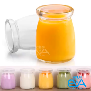 Hộp 12 Hũ Thuỷ Tinh Làm Sữa Chua Pudding Dáng Lùn 100 ML