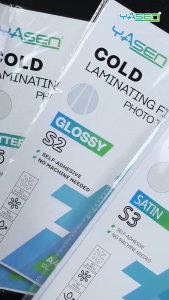 Cold Laminating Film A4 Yasen 80 Microns Glossy Satin Glitter Photo Top 20 Sheets