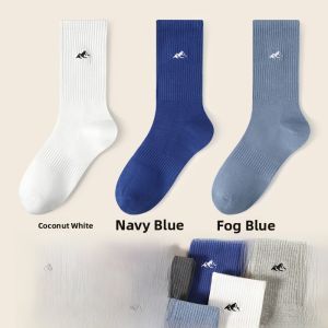 miiow | Mens Long Tube Socks Anti-Odor Antibacterial Sports Cotton Anti-Slip Anti-Ball Brand MiiOW Black Color Mid-Calf Tube Socks