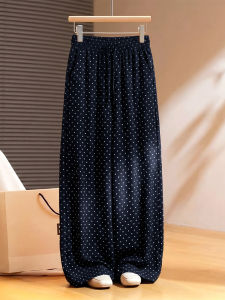 XIANGHOUMINCHU | Polka Dot Ice Silk Trousers