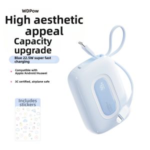 Wopow | Portable Built-in Cable Quick Charge 10000mAh Power Bank