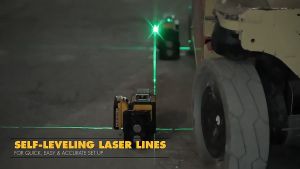 (การประกันคุณภาพ) DEWALT DW089LG Green Horizontal Line 3 ด้าน 12 เส้นในร่มและกลางแจ้งปรับระดับเครื่องเลเซอร์มาร์คกิ้งความแม่นยำสูงข้ามเครื่องมือวัดแบตเตอรี่ลิเธียม 12V แบบชาร์จได้