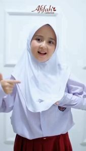 Hijab anak sekolah kerudung Bergo oval sport jersey/kerudung instan/jilbab sekolah/jilbab bergo oval sport hamidah/kerudung instan - AFIFAH COLLECTION