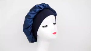 Hair Sleeping Cap Hat for Girls Wide Comfortable Bath Hair Care Silk Night Sleep Women Hair Cap