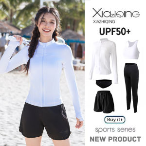 Womens Two-Piece Swimsuit Quick Dry Long Sleeve Wetsuit Diving Suit Swimming Snorkeling Costume Jellyfish Suit Surfing Swimwear