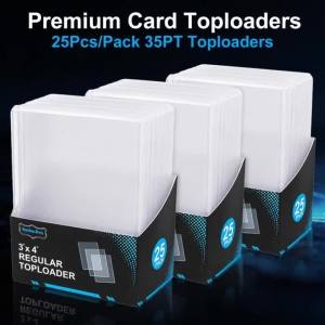 25-100PCS Trading Card Toploaders Card Sleeves 35P Top Loader Card Holder 3” X 4“ Card Protector for MTG TCG Sports Game Cards