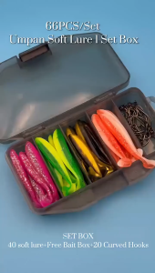 66PCS/23PCS  Tail Soft Lure 1 Set 7.0cm/2g Kotak = 66 Buah Umpan Lunak Pancing Umpan Lunak Peralatan Pancing