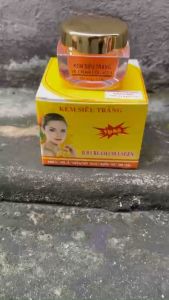 Kem Siêu Trắng Da Cream Collagen Linh Chi Vàng Vip 15g