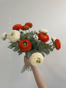 High-End Artificial Peony Flowers with Vase for Living Room Wedding Decoration Tabletop Display Fake Flowers Arrangement