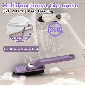 LoviRa 2-in-1 Multifunctional Rotating Cleaning Brush: 360° Cleaning Brush For Crevice Tiles Toilet Scrubber
