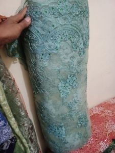 1 Meter burkat bordiran timbul  y arahan kebaya modern terbaru