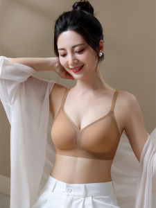 Wireless 3D Gathered Sports Bra Womens Back Beautifying Upper Support Thin Jelly Gel Auxiliary Breast Collection Anti-Sagging