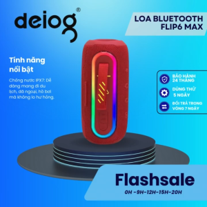Loa Bluetooth FLIP6 MAX âm thanh mạnh mẽ bass căng chống nước IPX7 pin dùng đến 12 giờ