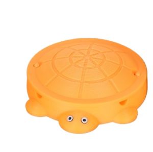 Turtle Themed Home Decor  ashtray Orange Green Plastic Storage Container with Opening Lid Long Life Symbol Gift for All Ages