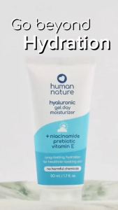 Human Nature Hyaluronic Acid Day Gel Moisturizer 50ml | Niacinamide Prebiotic Lightweight Face Moisturizer for Hydrated Smooth Skin - 98% Natural Vegan Hypoallergenic Formula