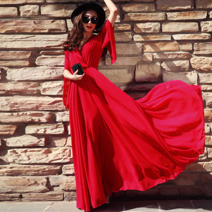 sachin and babi light blue dress Chiffon Red Dress