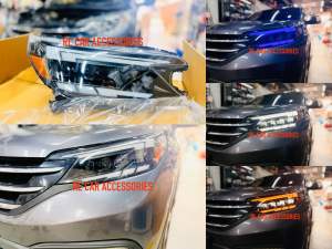 Honda CR-V 2012 2013 2014 2015 2016 front LED projector headlamp headlight head lamp drl welcome light sequential signal CRV bodykit body kit