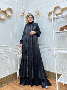 damla id gamis mewah elegan terbaru edisi meisha dress produk viral 2024