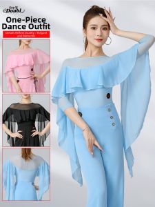 DANBAOLUO | Floral Chiffon Latin Dance Training Suit