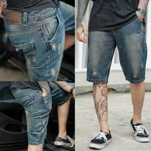 Varelo Celana Jeans Pendek Motif Sobek Size 27-34